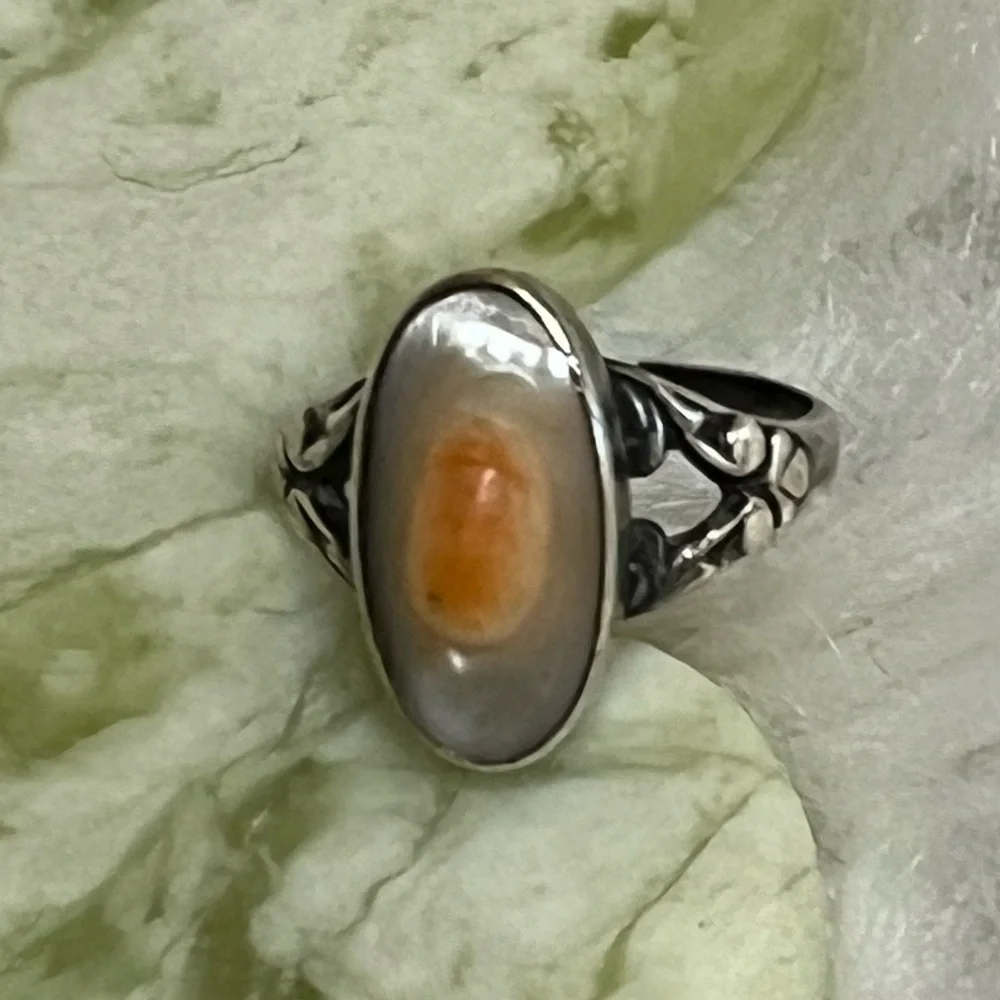 Tiny Old Blister Pearl Ring - Picture 1 of 13